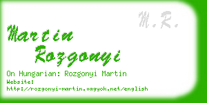 martin rozgonyi business card